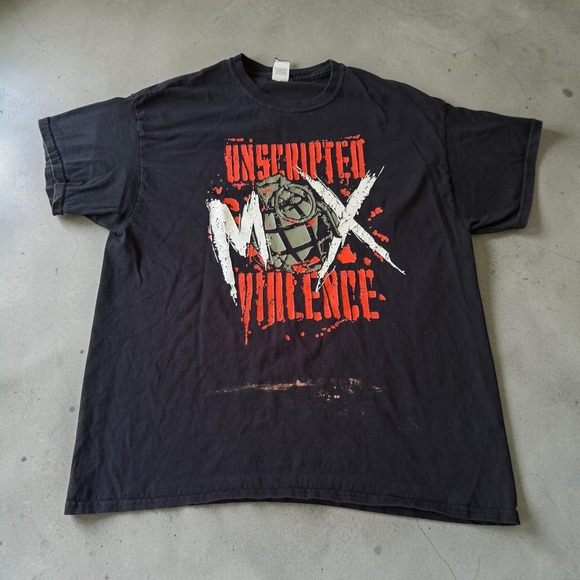 Gildan Other - John Moxley AEW Unscripted Violence Grenade Graphic T-Shirt Mens XL Black